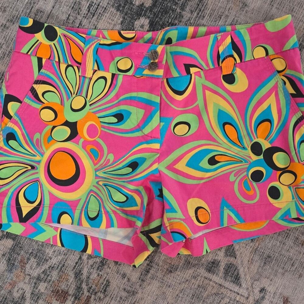 Loudmouth Golf Neon Flowered Shorts Size 8